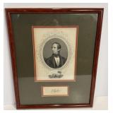 President John Tyler Framed Portrait & Signature