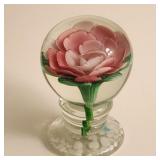 Early Millville Rose Style Pedestal Paperweight