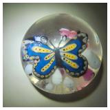 'Tom St. Clair' Sulfide Butterfly Paperweight