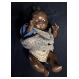 Antique Composition "Topsy" Black Baby Doll