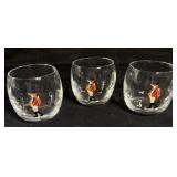 Vintage "Snooty Fox " 3 Cocktail Glasses