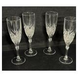 Vintage 4 " Cristal d Agus " Champagne Glasses