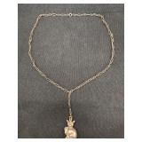 Vintage "RM Trush" Sterling Seated Cat Pendant
