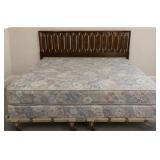 MCM " Forward Trend " Sculpted Walnut King Bed