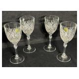 Vintage 4 "Cristal d Argus " Wine Glasses