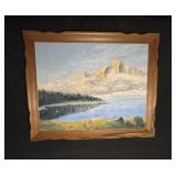 "E. Marie Miller" Mountain Landscape Painting
