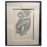 Vintage Kathe Kollwitz " Child in Arms " Print