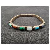 Vintage "Taxco" 950 Silver & Gemstone Bracelet