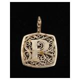 Vintage "Lori Bonn" Sterling Silver "P" Pendant