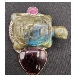 "Amy Kahn Russell " Sterling & Stone Turtle Pin