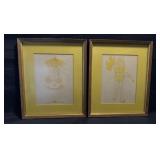 Vintage 2 Pop Art Drawings by "Lidia 67"