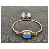Vintage Sterling & Blue Cat