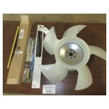 Engine cooling fan blade, wipers, roller shade