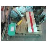 Mixed pallet - pry bars, brushes, face shields,etc