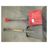 Assorted snow shovels