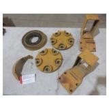 Assorted CAT Parts - mounts, covers, wheel carrier