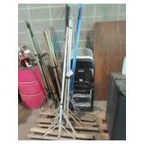 Nine 37' large rakes