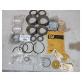 Assorted CAT Parts - plates, snap rings, plates