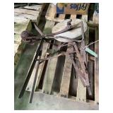 Vintage Sharpening Stone Wheel in Metal Frame