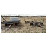 14' Steel Running Gear W/ Wooden Deck &
