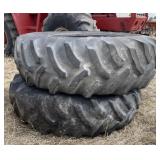 Pair of Goodyear 20.8-38 8ply Tractor Tires