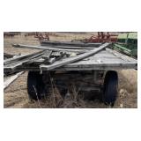 Rubber Tired Wooden Hayrack W/ Wooden Runnning