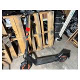 Electric scooter appears complete