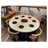 Cenhot Large Commercial Korean grill round table
