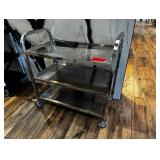 Stainless steel rolling cart three tier
