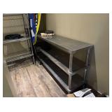 6 foot by 3 foot tall stainless steel shelf