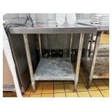 2' x 2' stainless steel table