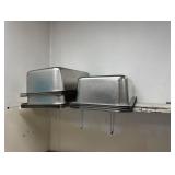 (13) larger metal food containers