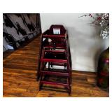 (2) thunder group highchairs red wood