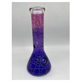 Blue/purple bubbles bong thick glass
