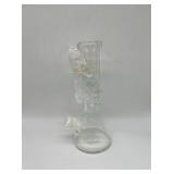 (7) clear glass bong with accessories