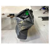 Bag full of plastic parts bins