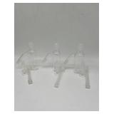(3) clear glass ash catchers new