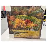 Framed Hillside scene with cottage