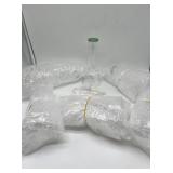 (6) clear bong with green accent\