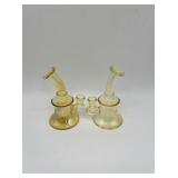 (2) yellow glass dab rig