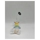 (4) glass dab rig with colorful glass