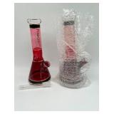 (2) Phoenix star red glass bong