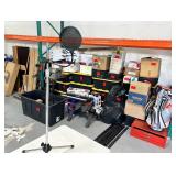 Microphone stand with screen