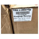 (4) cases of Elkay 16' x 24' clear plastic bags