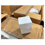 (2.5) cases of white boxes 2 1/2' x  2 3/4