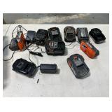 (8) Rigid batteries and two chargers used