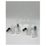 (4) glass ash catchers new