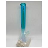 (9) blue and white bongs thick glass