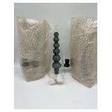 (3) clear and black bongs