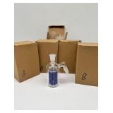 (5) blue ash catchers glass new